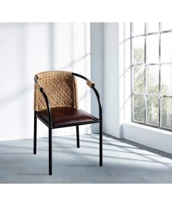 Ars manufacti Armlehnenstuhl Dissay - Jute geflochten / Eisen - Natur / Schwarz -Deutschland Stühle Verkaufs-Shop 1000246784 210225 15452800002 MOOD DETAILS P000000001000246784 mood