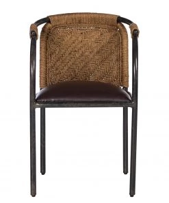 Ars manufacti Armlehnenstuhl Dissay - Jute geflochten / Eisen - Natur / Schwarz -Deutschland Stühle Verkaufs-Shop 1000246784 220405 030 DETAILS P000000001000246784