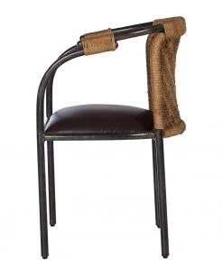 Ars manufacti Armlehnenstuhl Dissay - Jute geflochten / Eisen - Natur / Schwarz -Deutschland Stühle Verkaufs-Shop 1000246784 220405 032 DETAILS P000000001000246784