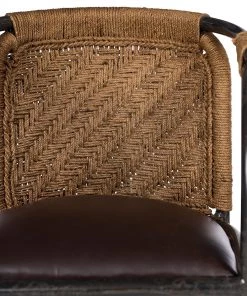 Ars manufacti Armlehnenstuhl Dissay - Jute geflochten / Eisen - Natur / Schwarz -Deutschland Stühle Verkaufs-Shop 1000246784 220405 034 DETAILS P000000001000246784