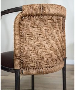 Ars manufacti Armlehnenstuhl Dissay - Jute geflochten / Eisen - Natur / Schwarz -Deutschland Stühle Verkaufs-Shop 1000246784 220517 030 DETAILS P000000001000246784