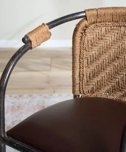 Ars manufacti Armlehnenstuhl Dissay - Jute geflochten / Eisen - Natur / Schwarz -Deutschland Stühle Verkaufs-Shop 1000246784 220517 035 DETAILS P000000001000246784