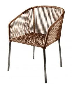 Ars manufacti Armlehnenstuhl Jaure - Jute geflochten / Eisen - Natur / Schwarz