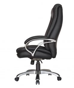 Furnitive Chefsessel Roynac - Kunstleder / Kunststoff - Schwarz / Silber -Deutschland Stühle Verkaufs-Shop 1000248345 210217 09440700010 DETAILS P000000001000248345