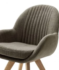 Norrwood Armlehnenstuhl Chemille - Flachgewebe / Eiche massiv - Taupe -Deutschland Stühle Verkaufs-Shop 1000249590 210609 12381300050 DETAILS P000000001000249590