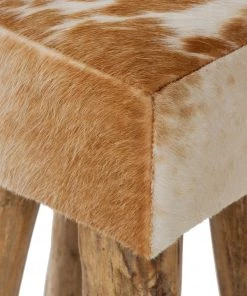 My Flair Fellhocker Buoux I - Kuhfell / Tanne massiv -Deutschland Stühle Verkaufs-Shop 1000252412 210317 11322400027 DETAILS P000000001000252412