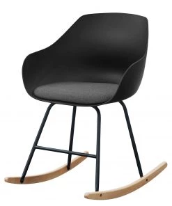 Mørteens Schaukelstuhl Skelde - Kunststoff & Flachgewebe / Eisen & Buche massiv