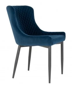 Red Living Polsterstuhl Batilly I - Samt / Stahl - Marineblau -Deutschland Stühle Verkaufs-Shop 1000254094 210317 15102200029 DETAILS P000000001000254094