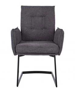 Jack & Alice Freischwinger Lecelles - Webstoff / Metall - Dunkelgrau -Deutschland Stühle Verkaufs-Shop 1000255021 220401 030 DETAILS P000000001000255021