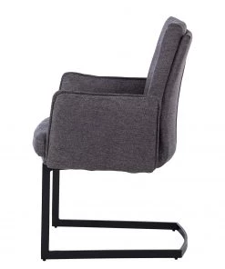 Jack & Alice Freischwinger Lecelles - Webstoff / Metall - Dunkelgrau -Deutschland Stühle Verkaufs-Shop 1000255021 220401 033 DETAILS P000000001000255021