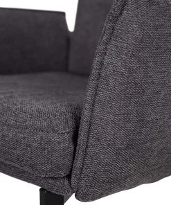 Jack & Alice Freischwinger Lecelles - Webstoff / Metall - Dunkelgrau -Deutschland Stühle Verkaufs-Shop 1000255021 220401 034 DETAILS P000000001000255021