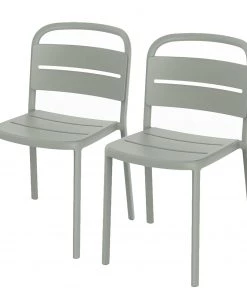 Blanke Design Esszimmerstuhl Como (2er-Set) - Kunststoff - Mintgrau
