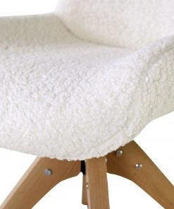 Red Living Polsterstuhl Bonlieu (2er-Set) - Bouclé / Eiche massiv - Weiß / Eiche -Deutschland Stühle Verkaufs-Shop 1000255638 210330 14173800022 DETAILS P000000001000255638