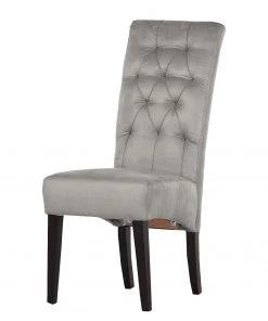 Red Living Polsterstuhl Selda - Microfaser / Buche massiv - Grau