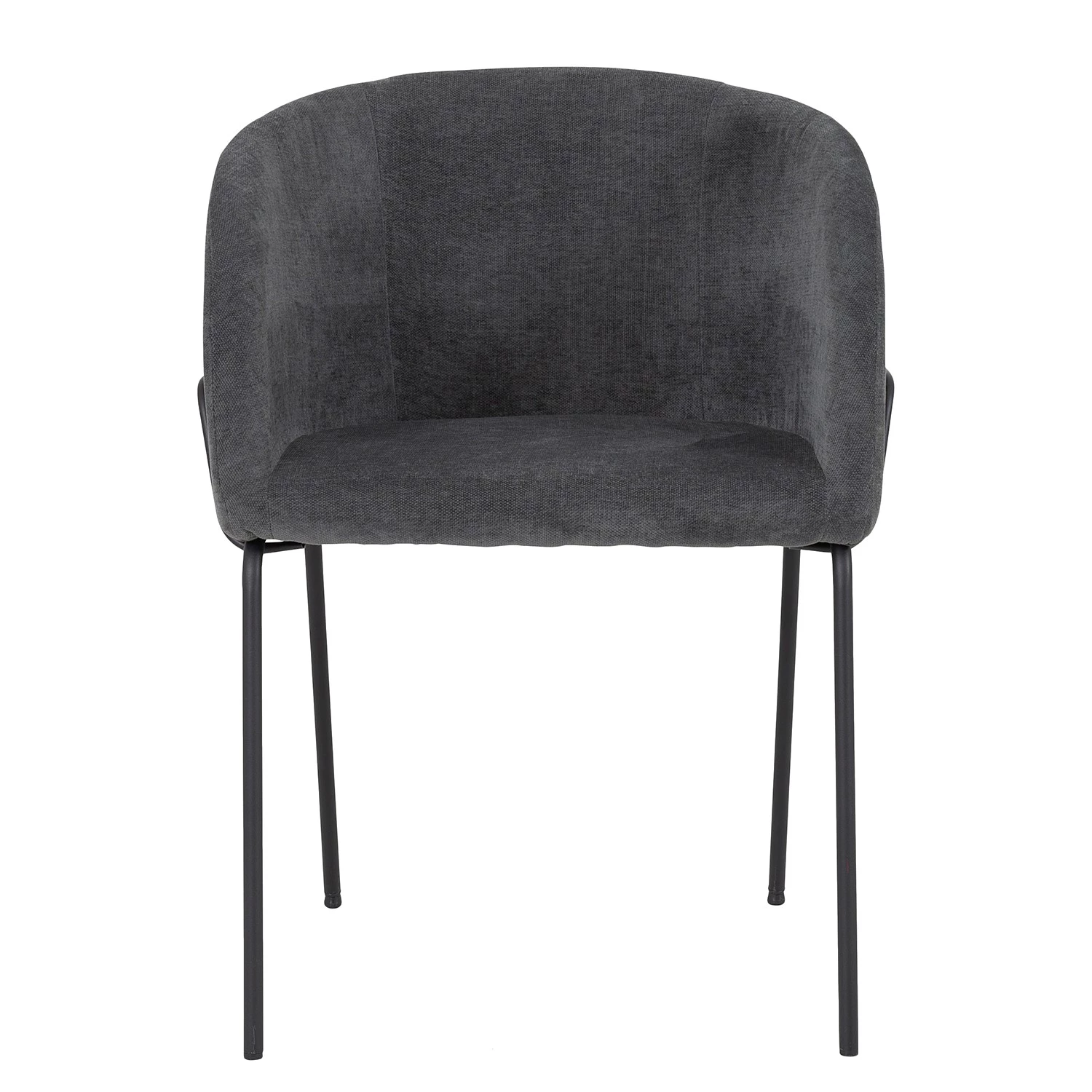 Tenzo Armlehnenstuhl Bud (2er-Set) - Webstoff / Metall - Grau 3 Tenzo Armlehnenstuhl Bud (2er-Set) - Webstoff / Metall - Grau – Bild 3