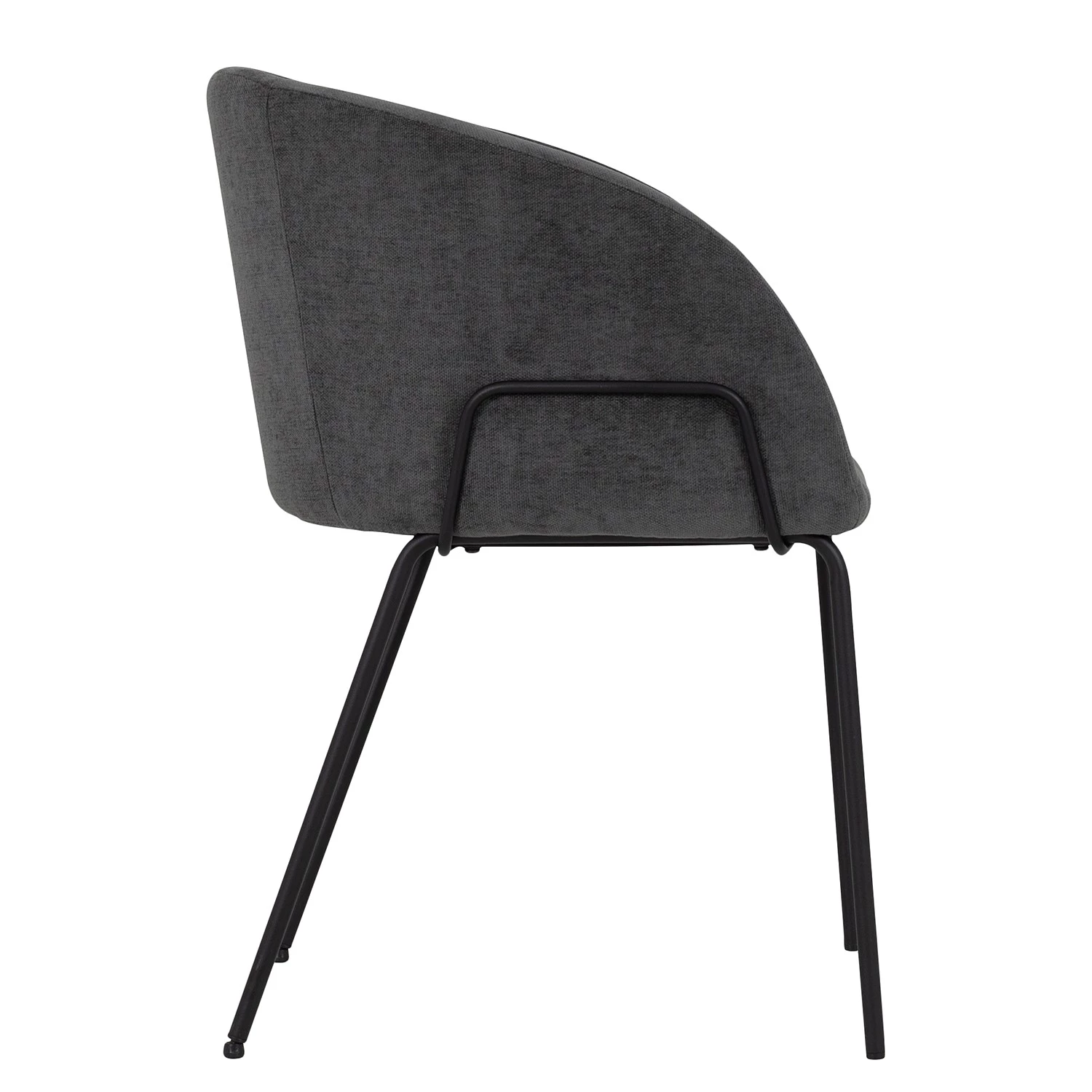 Tenzo Armlehnenstuhl Bud (2er-Set) - Webstoff / Metall - Grau 4 Tenzo Armlehnenstuhl Bud (2er-Set) - Webstoff / Metall - Grau – Bild 4