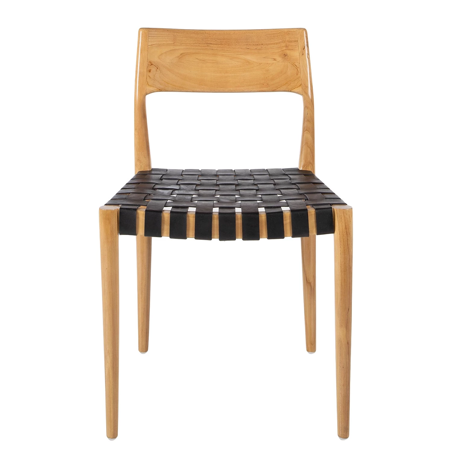Ars manufacti Esszimmerstuhl Bourbourg - Echtleder / Teak massiv - Schwarz / Teak 2 Ars manufacti Esszimmerstuhl Bourbourg - Echtleder / Teak massiv - Schwarz / Teak – Bild 2