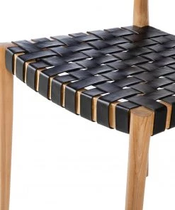 Ars manufacti Esszimmerstuhl Bourbourg - Echtleder / Teak massiv - Schwarz / Teak 15 Ars manufacti Esszimmerstuhl Bourbourg - Echtleder / Teak massiv - Schwarz / Teak -Deutschland Stühle Verkaufs-Shop 1000257228 220818 033 DETAILS P000000001000257228