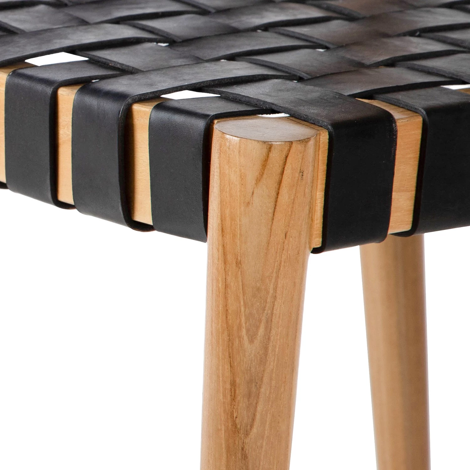 Ars manufacti Esszimmerstuhl Bourbourg - Echtleder / Teak massiv - Schwarz / Teak 9 Ars manufacti Esszimmerstuhl Bourbourg - Echtleder / Teak massiv - Schwarz / Teak – Bild 9