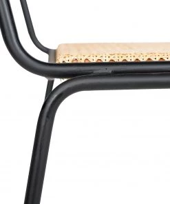 Ars manufacti Esszimmerstuhl Soru - Rattan / Eisen - Rattan / Schwarz -Deutschland Stühle Verkaufs-Shop 1000257235 220331 080 DETAILS P000000001000257235