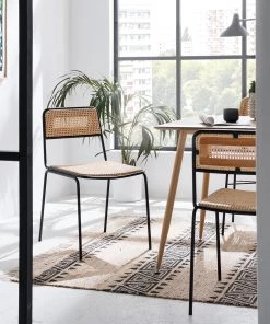 Ars manufacti Esszimmerstuhl Soru - Rattan / Eisen - Rattan / Schwarz -Deutschland Stühle Verkaufs-Shop 1000257235 220620 020 MOOD DETAILS P000000001000257235 mood