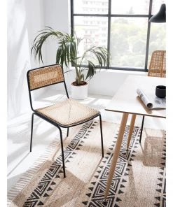 Ars manufacti Esszimmerstuhl Soru - Rattan / Eisen - Rattan / Schwarz -Deutschland Stühle Verkaufs-Shop 1000257235 220620 021 MOOD DETAILS P000000001000257235 mood