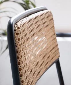 Ars manufacti Esszimmerstuhl Soru - Rattan / Eisen - Rattan / Schwarz -Deutschland Stühle Verkaufs-Shop 1000257235 220620 032 DETAILS P000000001000257235