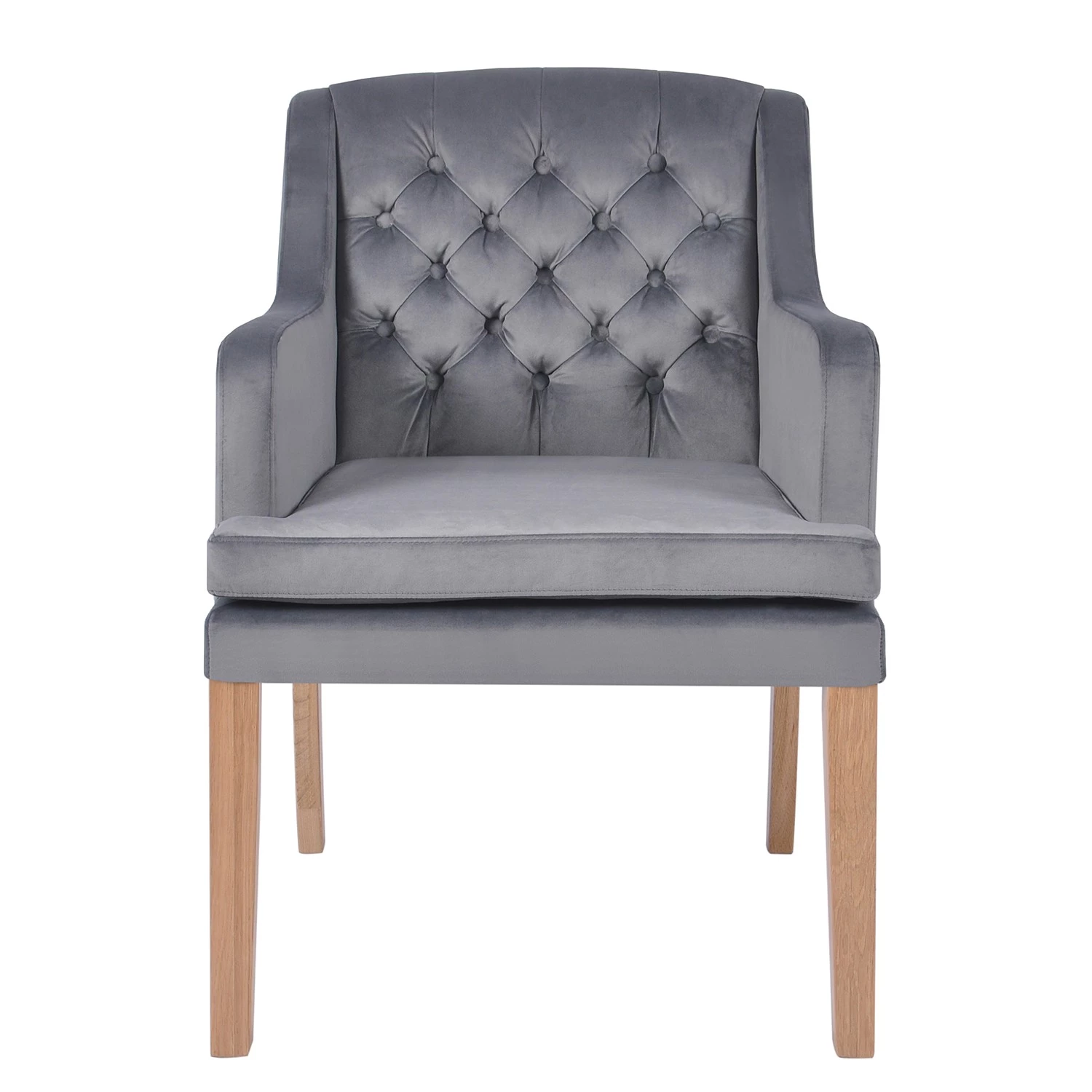 Maison Belfort Armlehnenstuhl Austin II - Grau - Eiche Hell 4 Maison Belfort Armlehnenstuhl Austin II - Grau - Eiche Hell – Bild 4