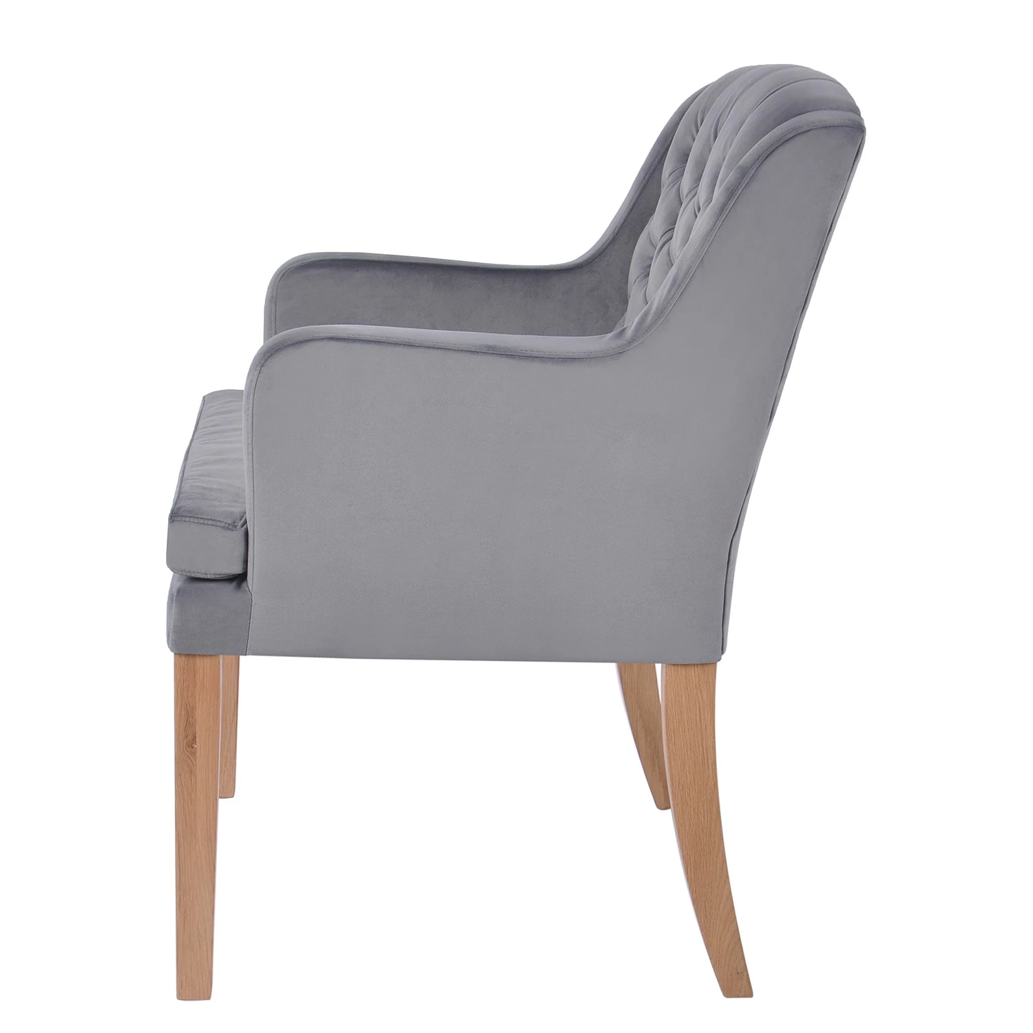 Maison Belfort Armlehnenstuhl Austin II - Grau - Eiche Hell 5 Maison Belfort Armlehnenstuhl Austin II - Grau - Eiche Hell – Bild 5