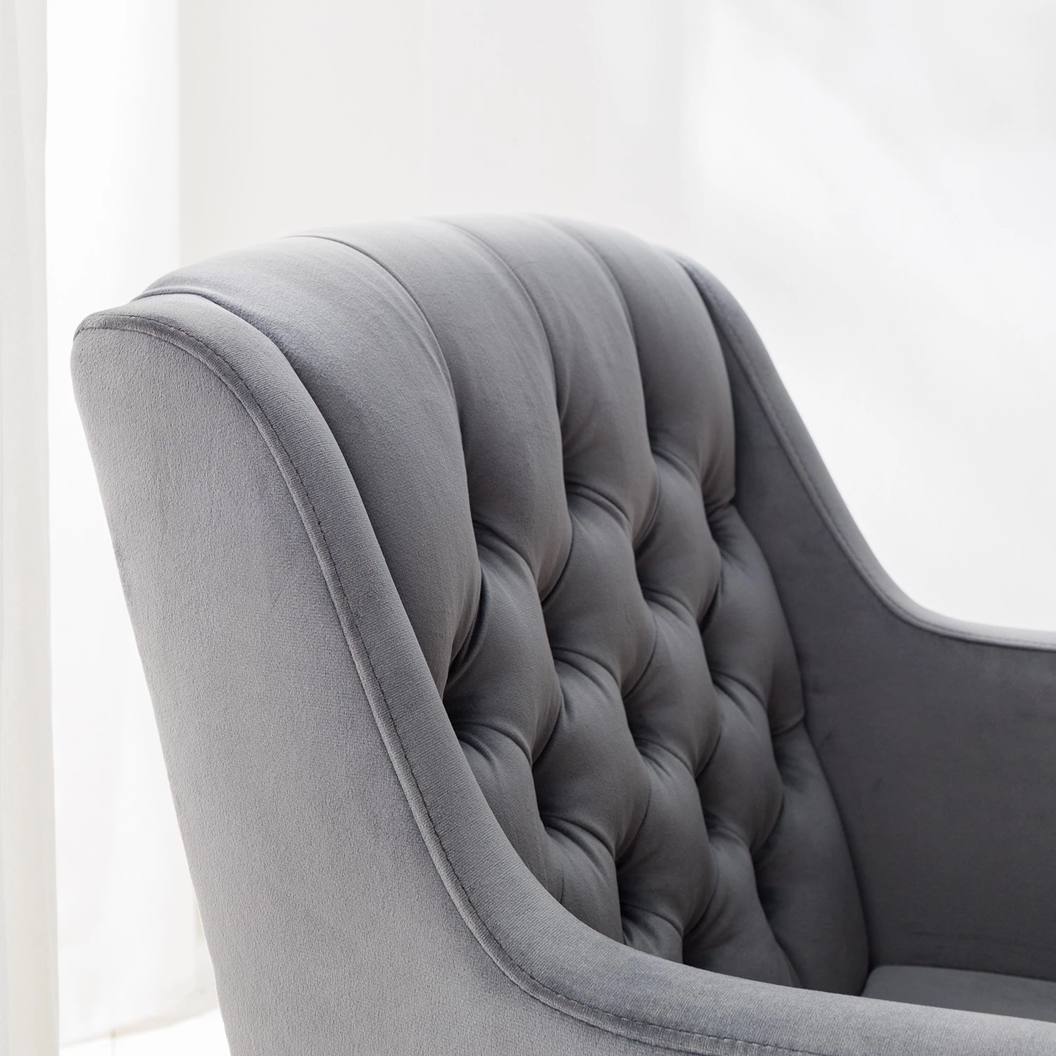 Maison Belfort Armlehnenstuhl Austin II - Grau - Eiche Hell 10 Maison Belfort Armlehnenstuhl Austin II - Grau - Eiche Hell – Bild 10