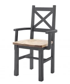 Maison Belfort Armlehnenstuhl Balignton - Kiefer massiv - Grau