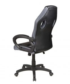 Duo Collection Bürostuhl Riley - Kunstleder & Netzstoff - Grau / Schwarz -Deutschland Stühle Verkaufs-Shop 1000261316 210423 14033800008 DETAILS P000000001000261316