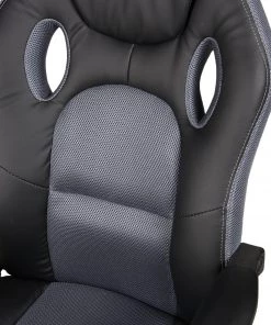 Duo Collection Bürostuhl Riley - Kunstleder & Netzstoff - Grau / Schwarz -Deutschland Stühle Verkaufs-Shop 1000261316 210423 14033900009 DETAILS P000000001000261316