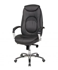 Duo Collection Bürostuhl Mattes XXL - Kunstleder / Metall - Anthrazit / Chrom