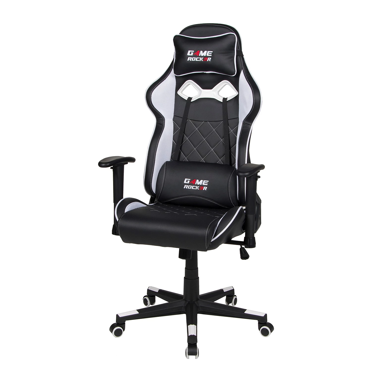 Duo Collection Gamingchair Game-Rocker G-20 - Kunstleder & Netzstoff / Nylon - Schwarz / Weiß 1 Duo Collection Gamingchair Game-Rocker G-20 - Kunstleder & Netzstoff / Nylon - Schwarz / Weiß