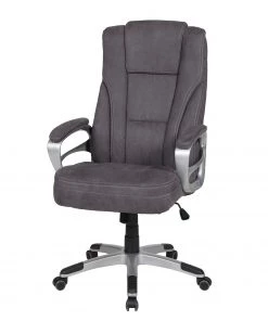 Duo Collection Chefsessel Mik - Microfaser / Nylon - Grau / Silber