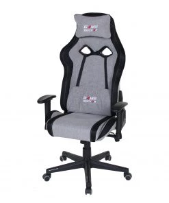 Duo Collection Gamingchair Game-Rocker G-20 II - Webstoff & Kunstleder / Nylon - Grau / Schwarz