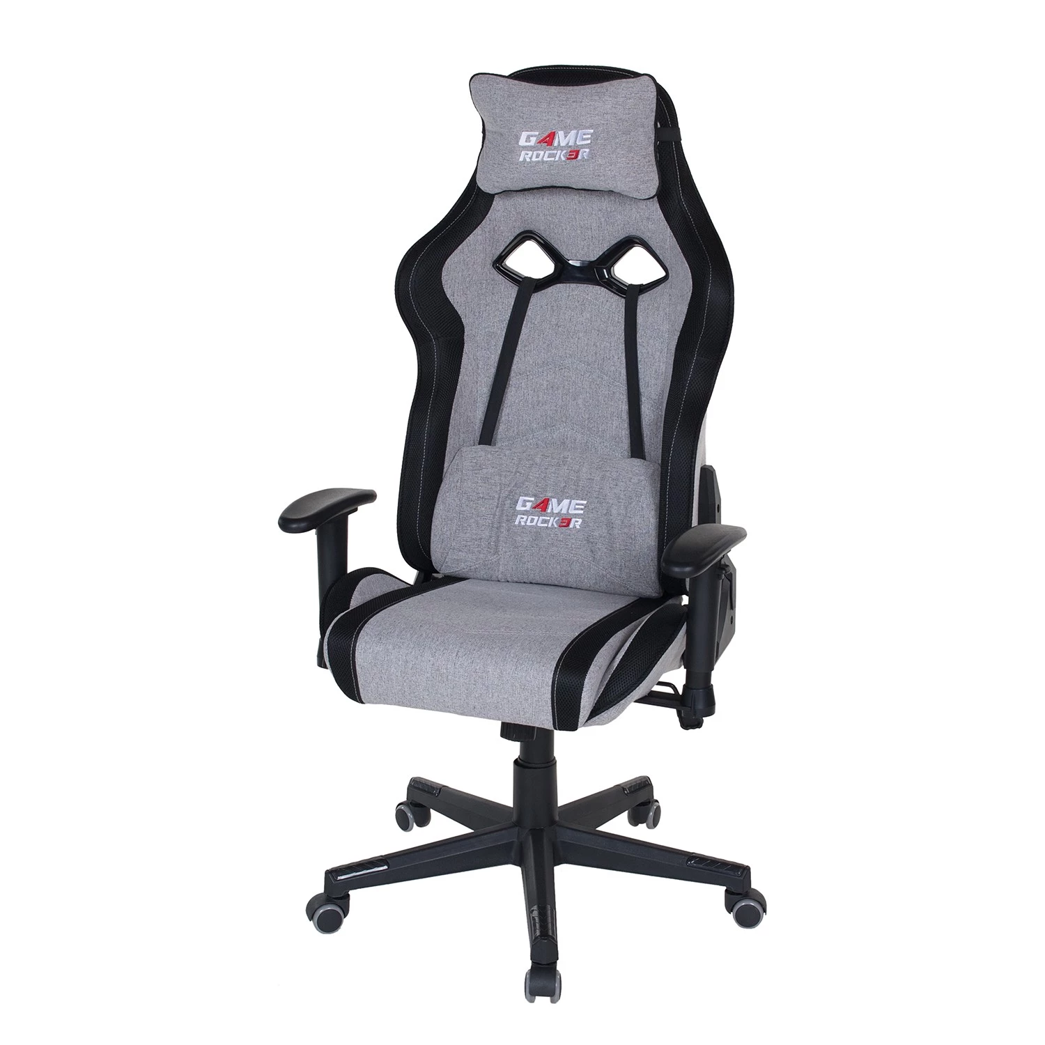 Duo Collection Gamingchair Game-Rocker G-20 II - Webstoff & Kunstleder / Nylon - Grau / Schwarz 1 Duo Collection Gamingchair Game-Rocker G-20 II - Webstoff & Kunstleder / Nylon - Grau / Schwarz