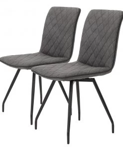 Red Living Esszimmerstuhl Jogeva - Anthrazit - 2er Set