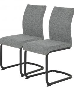 Red Living Freischwinger Soitme (2er-Set) - Webstoff - Grau Meliert