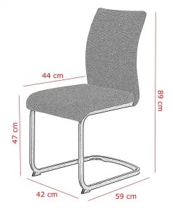 Red Living Freischwinger Soitme (2er-Set) - Webstoff - Grau Meliert -Deutschland Stühle Verkaufs-Shop 1000263420 210430 11464100099 SKETCH DETAILS P000000001000263420 sketch