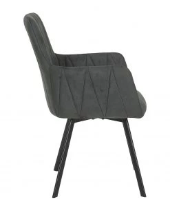 Red Living Armlehnenstuhl Kivioli (2er-Set) - Microfaser / Stahl - Anthrazit / Schwarz -Deutschland Stühle Verkaufs-Shop 1000263426 210430 11481200139 DETAILS P000000001000263426