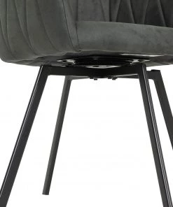 Red Living Armlehnenstuhl Kivioli (2er-Set) - Microfaser / Stahl - Anthrazit / Schwarz -Deutschland Stühle Verkaufs-Shop 1000263426 210430 11481800142 DETAILS P000000001000263426