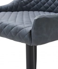 Red Living Esszimmerstuhl Elbi I (2er-Set) - Kunstleder / Metall - Anthrazit / Schwarz -Deutschland Stühle Verkaufs-Shop 1000266934 210525 14342200037 DETAILS P000000001000266934