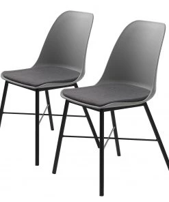 Red Living Esszimmerstuhl Feda (2er-Set) - Grau