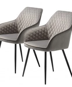 Red Living Armlehnenstuhl Dela (2er-Set) - Grau