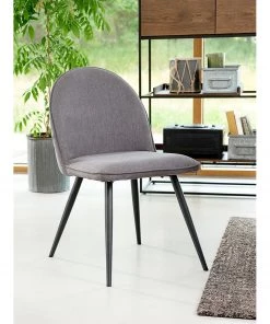 Red Living Esszimmerstuhl Delvin (2er-Set) - Webstoff / Metall - Grau / Schwarz -Deutschland Stühle Verkaufs-Shop 1000266966 210525 14343000196 MOOD DETAILS P000000001000266966 mood