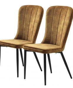 Red Living Esszimmerstuhl Chilo (2er-Set) - Currygelb