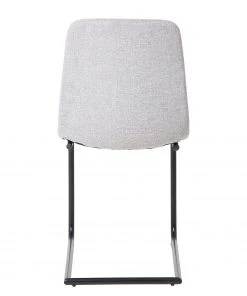 Fredriks Freischwinger Beal (2er-Set) - Leinen / Stahl - Lichtgrau / Schwarz -Deutschland Stühle Verkaufs-Shop 1000267827 220823 060 DETAILS P000000001000267827