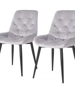 Fredriks Esszimmerstuhl Ciara (2er-Set) - Hellgrau